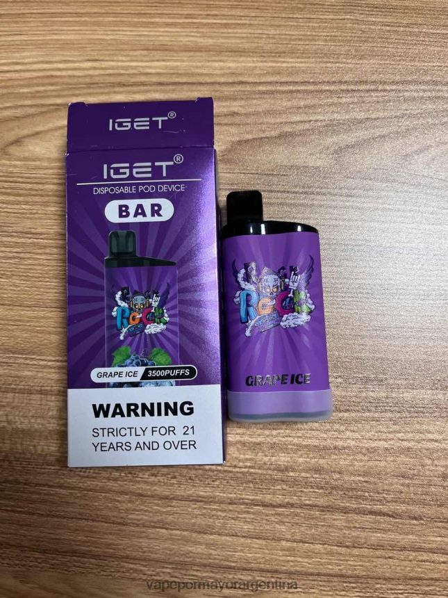 FDLPBF88 hielo de uva - Vape Recargable IGET BAR 3500 5% nicotina