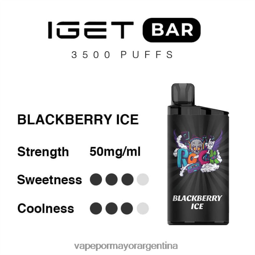 FDLPBF91 hielo de mora - Vaporizador Al Por Mayor IGET BAR 3500 5% nicotina