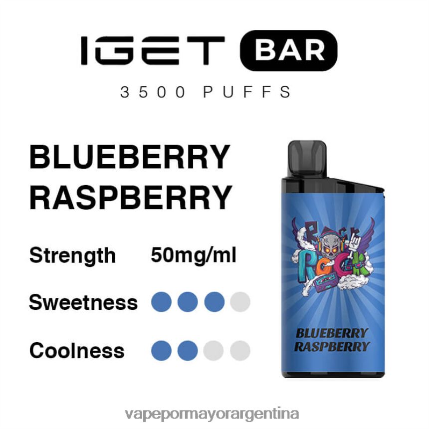 FDLPBF92 frambuesa arándano - Vaporizador Desechable Al Por Mayor IGET BAR 3500 5% nicotina